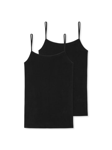 Schiesser Unterhemd 2er Pack in Schwarz