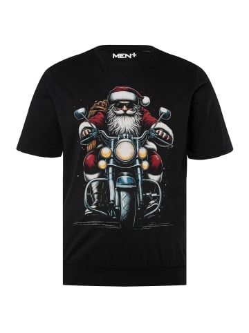 Men Plus Kurzarm T-Shirt in schwarz