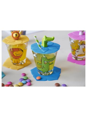 LEONARDO 6er Set Kinderbecher mit Deckel Bambini 215 ml bunt in bunt