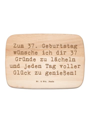 Mr. & Mrs. Panda Holzbrett Spruch 37. Geburtstag Glücksmomente m... in Transparent