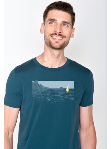 GreenBomb T-Shirt Nature Cliffsail in Blauer Stein