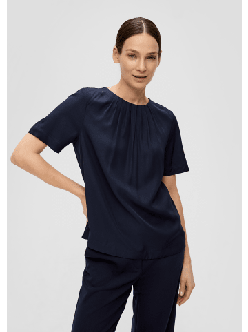 s.Oliver BLACK LABEL Bluse kurzarm in Blau