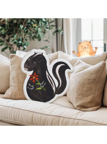 Mr. & Mrs. Panda Kuschelkissen Stinktier Blume ohne Spruch in Weiß