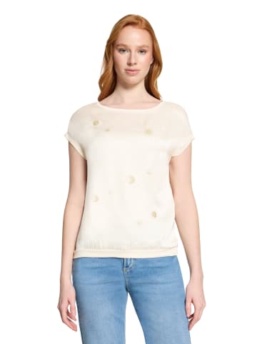 CARTOON Casual-Shirt mit Rippbündchen in Patch Cream/Gold