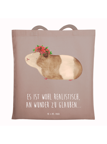 Mr. & Mrs. Panda Schultasche Meerschweinchen Weisheit mit Spruch in Braun Pastell