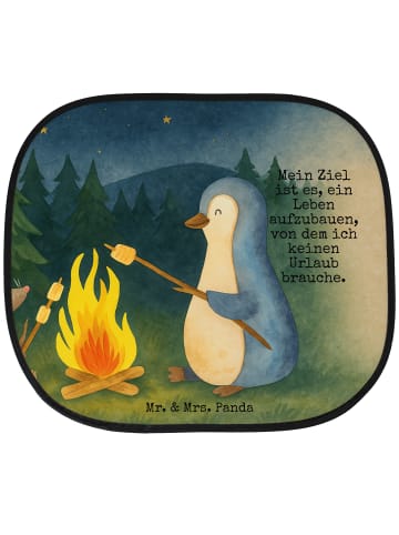 Mr. & Mrs. Panda Autoscheibensonnenschutz Pinguin Lagerfeuer Des... in Weiß