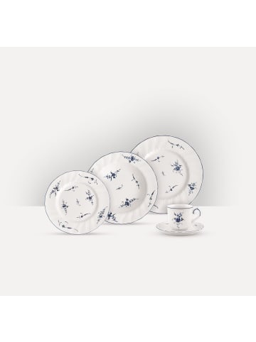 Villeroy & Boch 30er Set Kombiservice Vieux Luxembourg in weiß-blau
