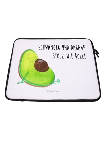 Mr. & Mrs. Panda Notebook Tasche Avocado Schwangerschaft mit Spruch in Weiß