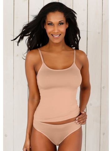 Vivance Active Spaghettitop in beige, schwarz, weiß