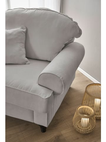 Furn.Design Sessel hellgrau Landhaus, Loungesessel 110 cm