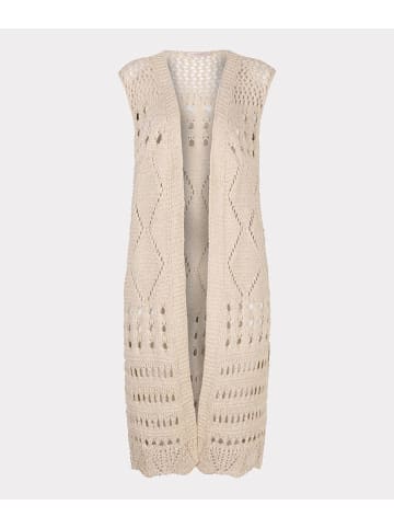 Esqualo Grober Strickcardigan lang in Sand