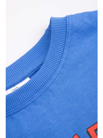 Coccodrillo Baumwoll-T-Shirt mit kurzen Ärmeln in kobaltblau