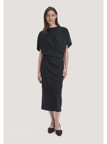Hessnatur Hessnatur Jersey Kleid Midi Oversize aus reiner Bio-Baumwolle in schwarz