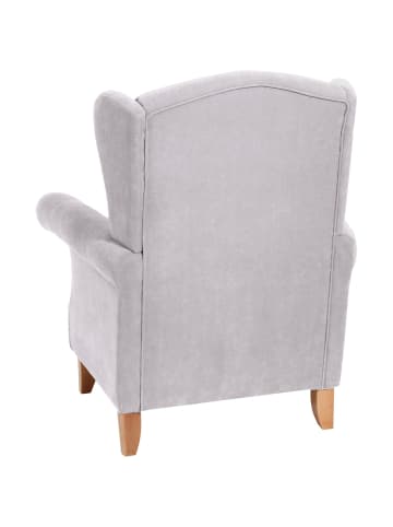 58 aufm Kessel OHRENSESSEL Katria Bezug Veloursstoff Buche natur / silber