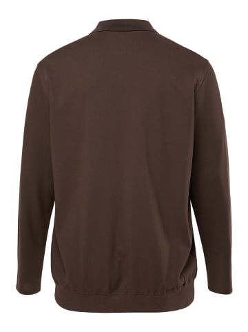 JP1880 Poloshirt in dunkelbraun