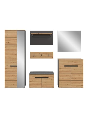 ebuy24 Garderobenmöbel Canu Eiche 255 x 37 cm