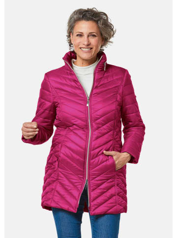 GOLDNER Kurzgröße:  Longsteppjacke Figurschmeichelnde Longsteppjacke in sangria
