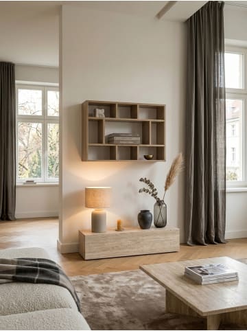 KADIMA DESIGN Wandregal mit 9 Fächern, Melaminharz-Beschichtung, 75x51x16 cm in Beige