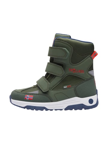 Trollkids Winter Schuhe "Lofoten" in Waldgrün/Orange