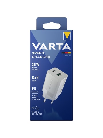 COFI 1453 Varta Ladeadapter Speed Charger GaN 38W in weiß