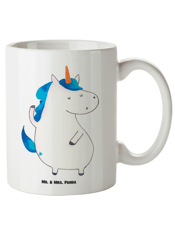 Mr. & Mrs. Panda XL Tasse Einhorn Mann ohne Spruch in Weiß