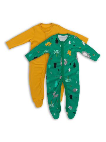 Schlummersack Bio Baby-Schlafanzug langarm 2er Pack in Orange