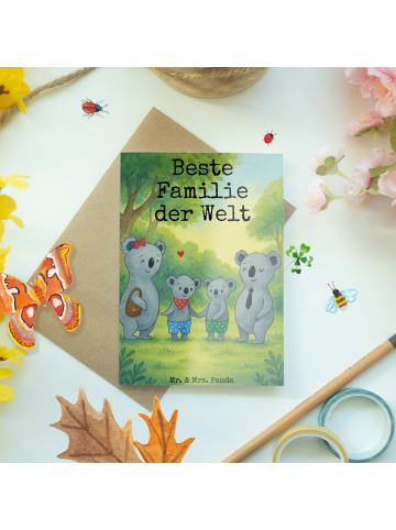 Mr. & Mrs. Panda Grußkarte Koala Familie zwei Design mit Spruch in Weiß