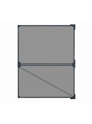 EASYmaxx Moskitonetz Magic Fit 115x270cm anthrazit Schwingtür Schwarz