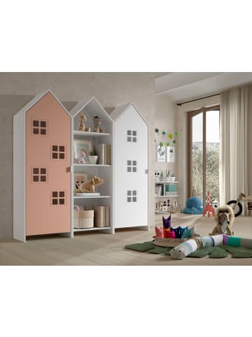 58 aufm Kessel REGALSCHRANK Set Kania 173x37x171 MDF Weiß /Bunt