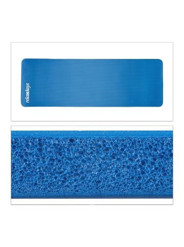 relaxdays 4 x Yogamatte in Blau - (B)60 x (H)1 x (T)180 cm