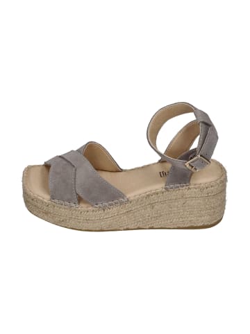 Espadrij l'orginale Sandaletten CROIX VELOUR HIGH in grau