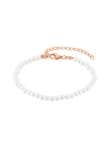 Steel_Art Perlenarmband Damen Juliane silberfarben poliert in rosegoldfarben