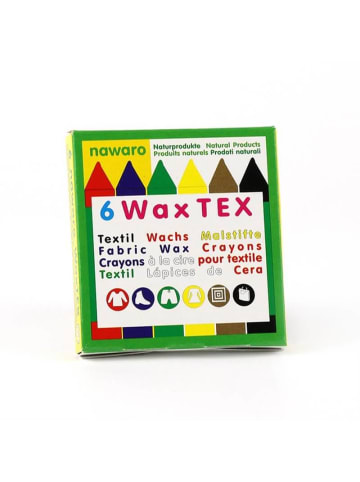 ÖkoNorm WAX Tex nawaro, Textil Wachsmaler - 6 Farben - ab 3 Jahren
