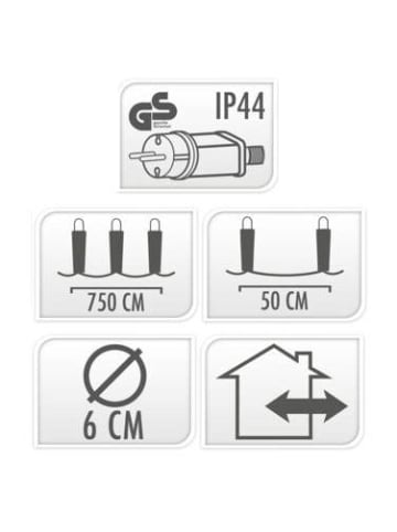PROGARDEN Lichterkette in schwarz