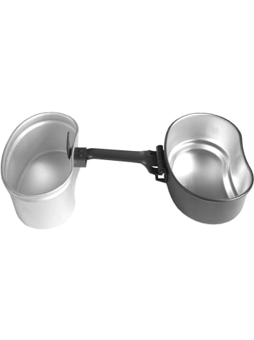 Normani Outdoor Sports Kochgeschirr, Tasse, Besteck, Teesieb in Silber