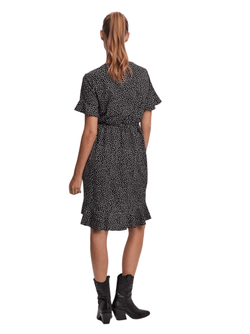 Vero Moda Kleid VMHENNA WRAP in Schwarz