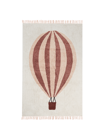 Beliani Kinderteppich BAZALETI in Beige/Bunt - (W) 140 x (L) 200 cm