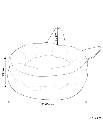 Beliani Tierbett KEPEZ in Grau - (W) 45 x (H) 15 x (L) 45 cm