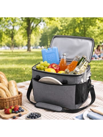 relaxdays Kühltasche in Grau - 30 l