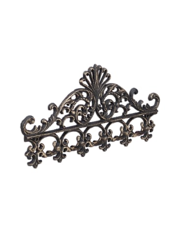 relaxdays Garderobenleiste in Bronze - (B)35x (H)17 x (T)3,5 cm