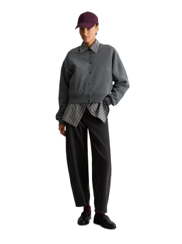 Marc O'Polo DENIM Sweat-College-Jacke cropped in Light Graphite