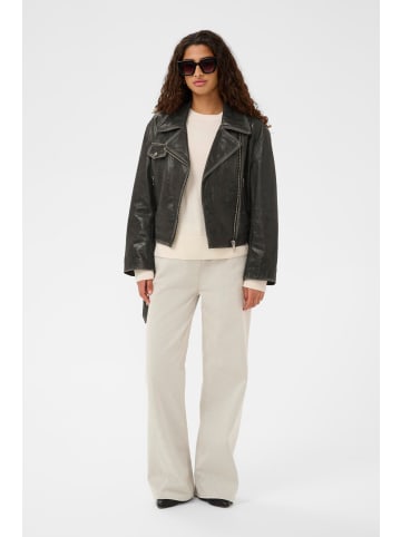 Soaked in Luxury Lederjacke SLPanima Baggy fit in Raven