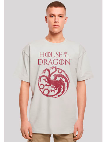 F4NT4STIC Heavy Oversize T-Shirt House Of The Dragon Targaryen Crest Logo in lightasphalt