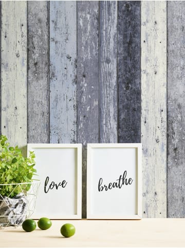 A.S. Création Tapete Reclaimed Wood in Blau 