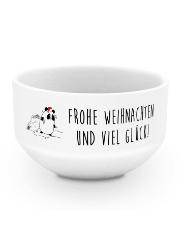 Mr. & Mrs. Panda reisschale Panda Weihnachten mit Spruch in Weiß