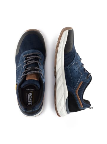 Camel Active Sneaker aus Nubukleder und Textil in Blau