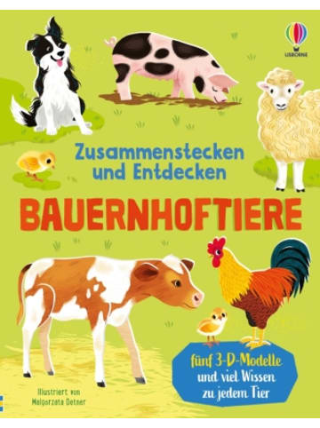Usborn Buch - Zusammenstecken und Entdecken: Bauernhoftiere