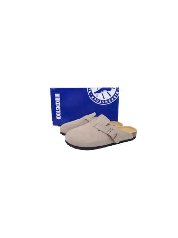 Birkenstock Birkenstock Boston Soft Footbed Clog Grau Velourleder