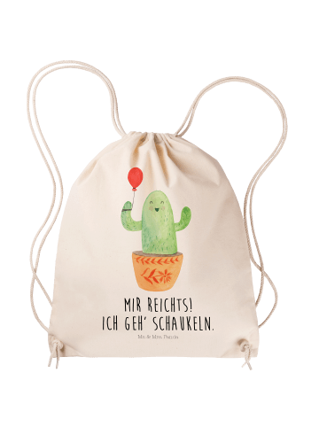 Mr. & Mrs. Panda Sportbeutel Kaktus Luftballon mit Spruch in Creme