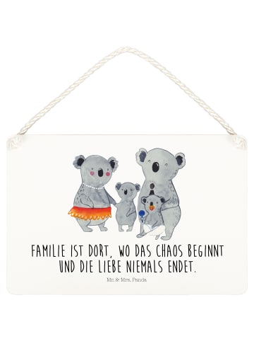 Mr. & Mrs. Panda Dekobrett Koala Familie mit Spruch in Weiß